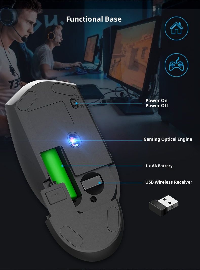 Digitex Digitex Wireless 6-key Business FVG304 Office Notebook Desktop Computer E-sports Game Gaming Mouse Wholesale_voghion.com