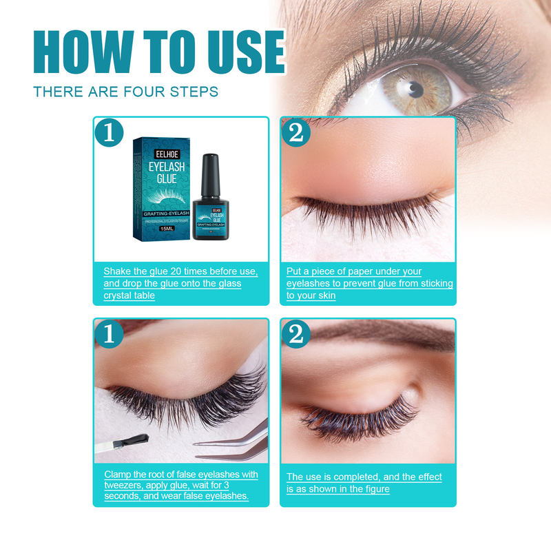 grafting EELHOE eyelash glue is gentle, low sensitivity, quick drying, and beautiful eyelash glue is waterproof, without_voghion.com