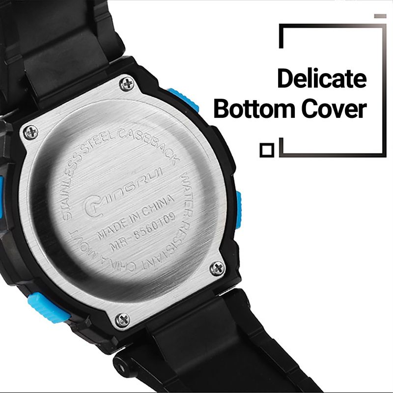 RXshengtai Orologio digitale LED luminoso per bambini, elettronico, impermeabile, multiuso, traspirante, alla moda, per studenti - Blu_voghion.com