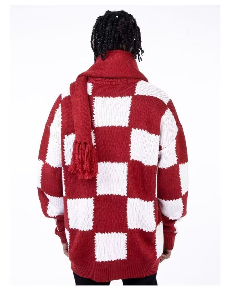 Men's Chunky Knit Sweater - Winter Oversized Korean & Japanese Style Pullover | Loose Fit Cable Crewneck | Ins Trendy Streetwear | Hot Search (M-XXL)_voghion.com