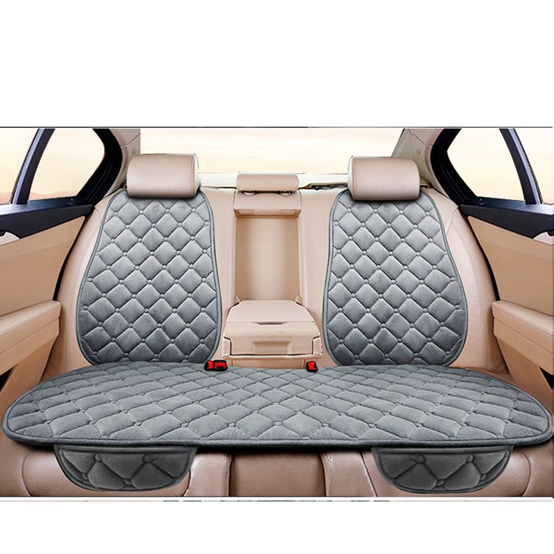 Autoabdeckungsschutz Universal Winter Warm Auto Rücksitzschutzbezüge Rückenkissen Dreiteilig_voghion.com