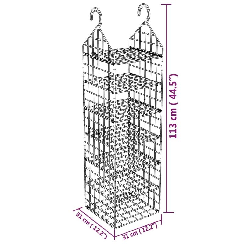 Hanging Closet Organizer with 7 Shelves 2 pcs_voghion.com
