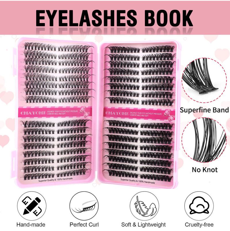 Beauty Essentials False Eyelash Extension Set Single Cluster 592 Clusters 30+40+50+60+80+100d Eyelashes_voghion.com