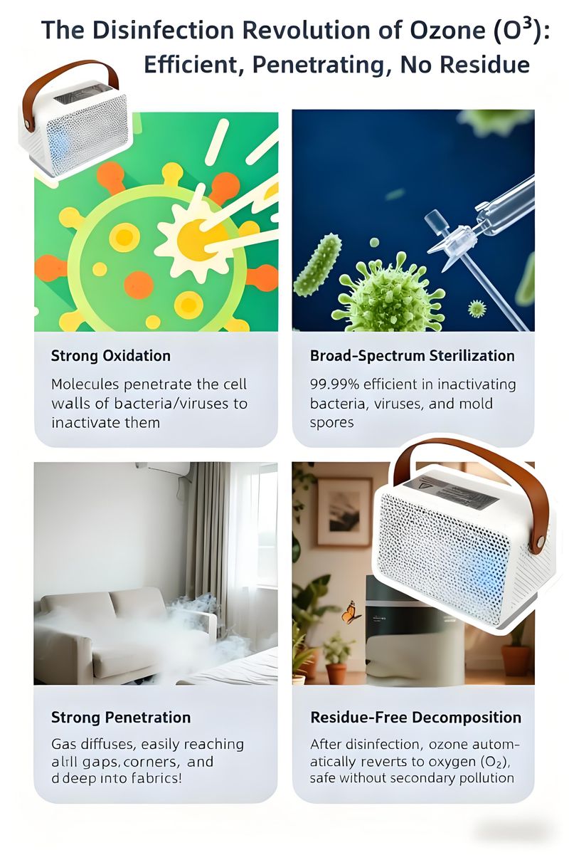 OzonePro Car & Home Disinfectant Generator - 99.99% Sterilization, Odor Removal_voghion.com