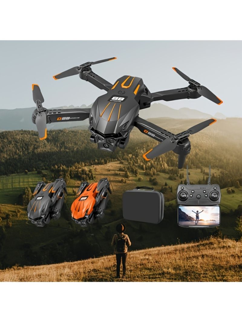 Drohne mit LED-Nachtlicht, faltbare Drohne mit Fernbedienung, ABS-Material, Ein-Klick-Steuerung, 360 ° Ein-Klick-Stunt-Flip, geeignet für Anfänger_voghion.com