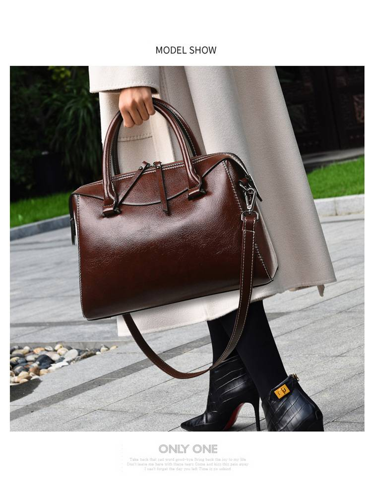 Luxury Soft Leather Tote Bag For Women – Stylish Large Capacity Crossbody Shoulder Bag With Zipper, Multiple Pockets – Retro Boho Chic Handbag_voghion.com