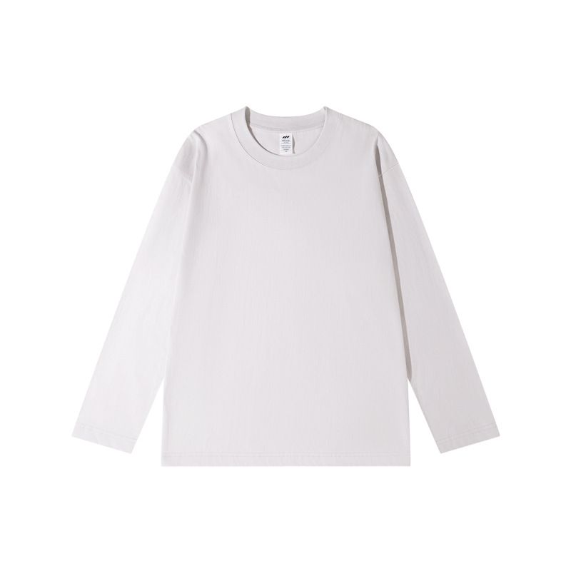 Maglia Yellow Bird | Nuova maglietta autunnale a maniche lunghe in puro cotone 230g, scollo tondo, tessuto bianco sul fondo, per uomo_voghion.com