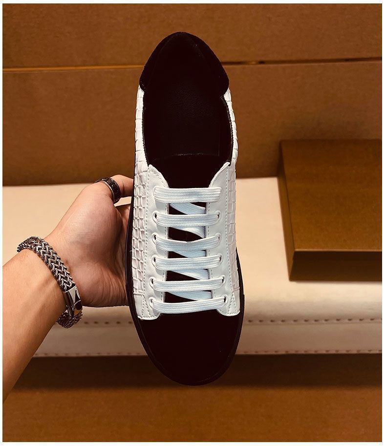 Herrenschuhe Sommer neue atmungsaktive Low-Top-Freizeitschuhe Herren trendige koreanische Version verschleißfeste All-Match-Weißschuhe Herren_voghion.com