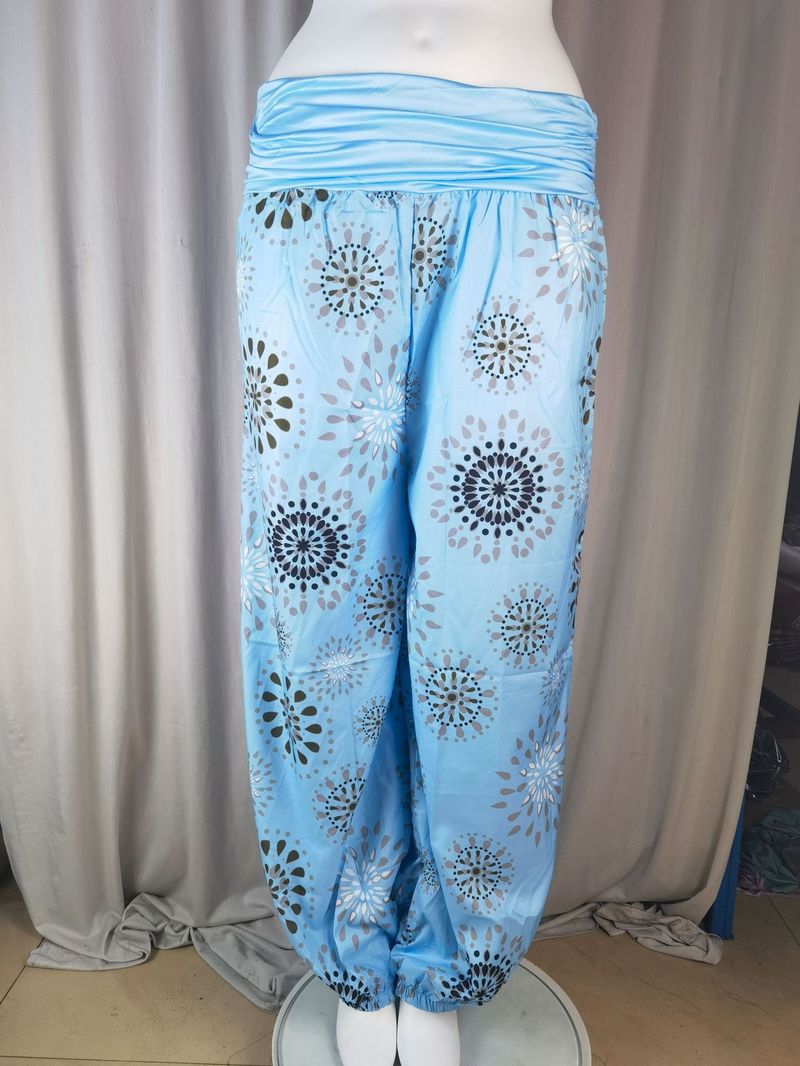 Pantaloni casual harem con stampa digitale lunga da donna_voghion.com
