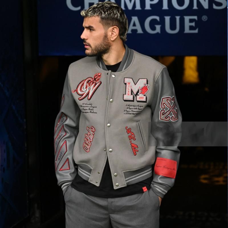 Trendy Brand Design Patchwork Embroidery High-End Baseball Men's Spring And Autumn American Style Ins Leather Sleeve_voghion.com