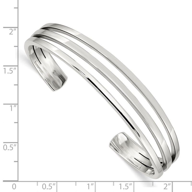 Sterling Silver Cuff Bangle Bracelet_voghion.com