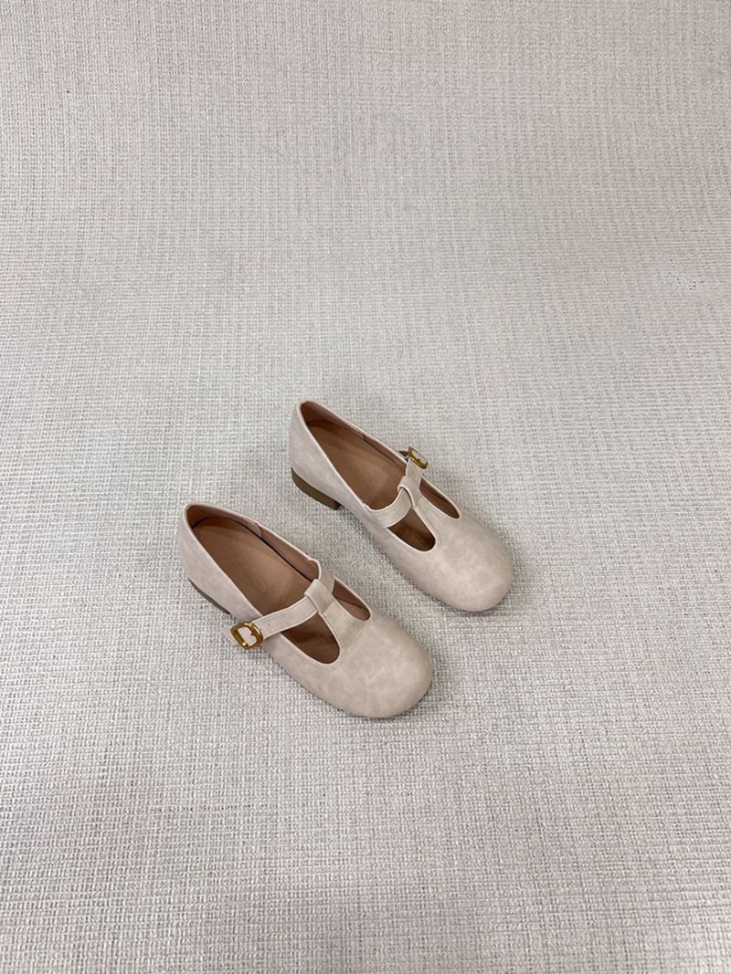 Scarpe da sera a forma di T con tacco grosso, da donna, con altezza maggiorata di 6 cm, versatili con gonne._voghion.com