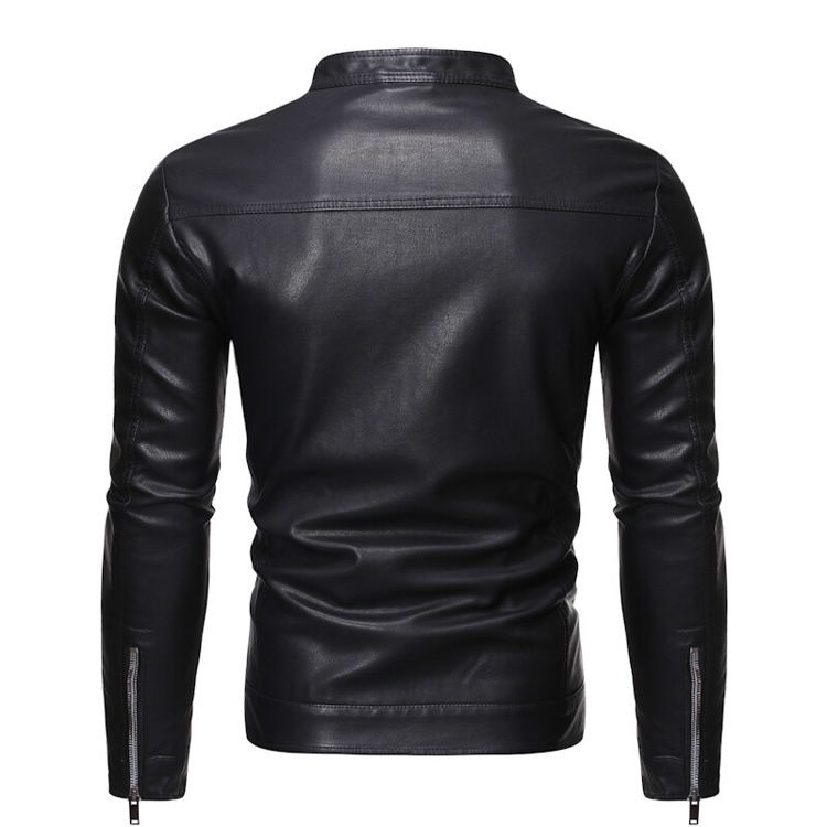 Men's leather jacket Men's autumn/winter motorcycle casual coat men's_voghion.com