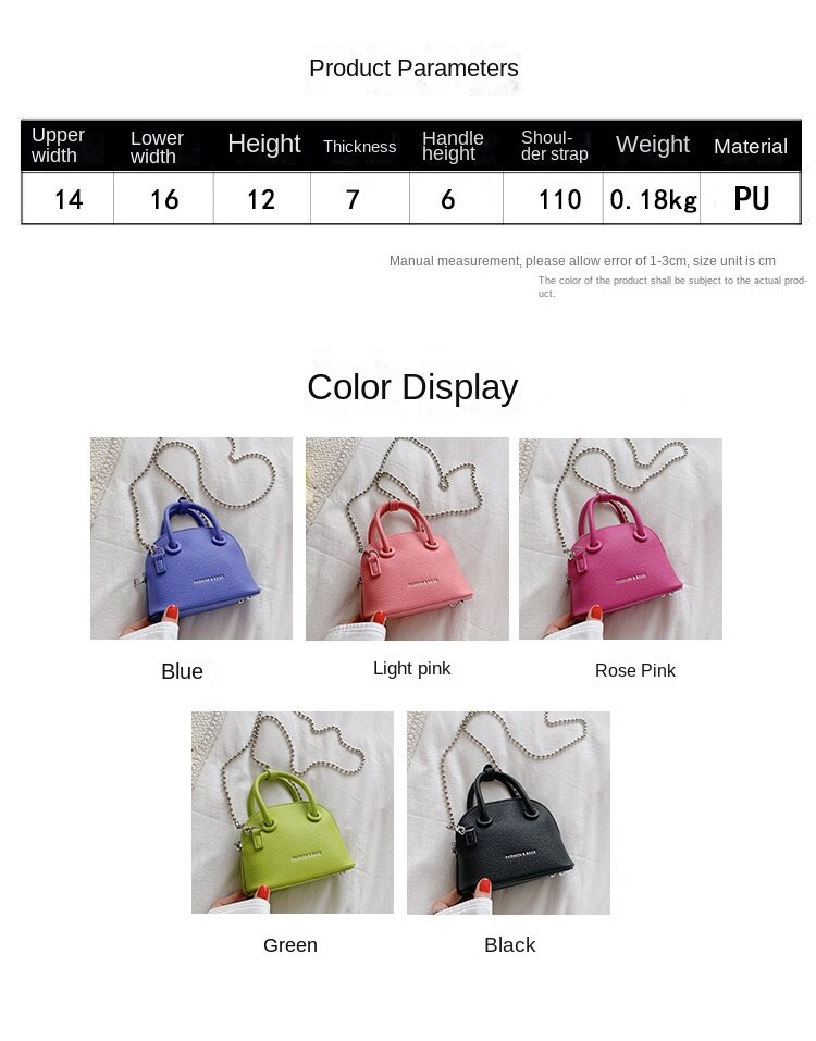 Small Chain Bag For Women 2023 New Fashion Litchi Pattern Mini Shell Bag For Women Fashion Bags Temperament Handheld Oblique_voghion.com