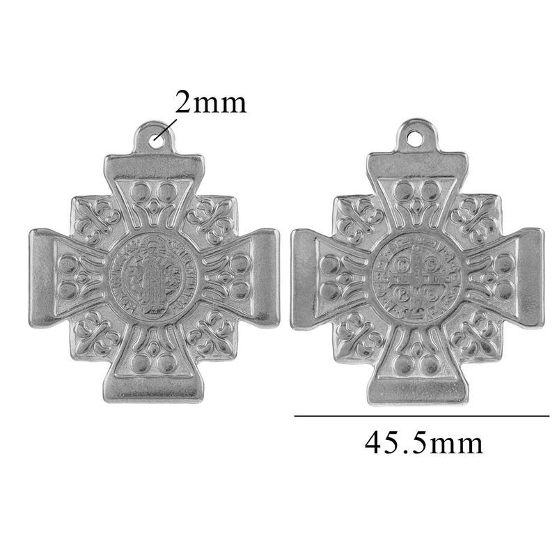 Portachiavi in acciaio al titanio con ciondolo a forma di croce, regina e giudice, con design personalizzato in acciaio inossidabile_voghion.com