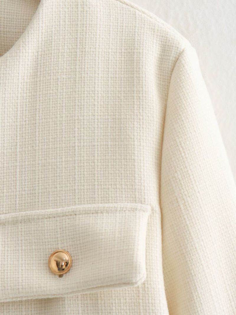 Women's Clothing fashion button decoration short suit jacket _voghion.com