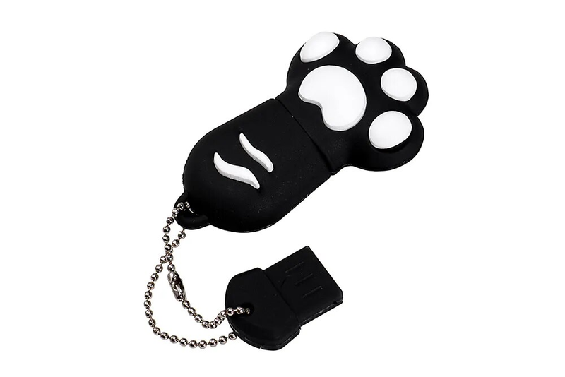 Unidad flash de dibujos animados 64 GB Cat Paw Pen Drives USB 2.0 Negro Memory Stick 32 GB Rojo 16 GB U Disco Regalo Llavero 8 GB 4 GB Marrón_voghion.com
