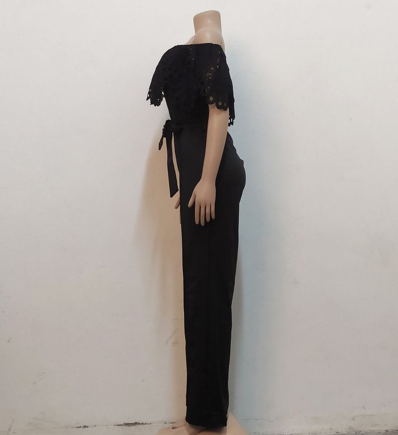 Europeisk och amerikansk sexig fashionabel enfärgad jumpsuit med tubtopp_voghion.com