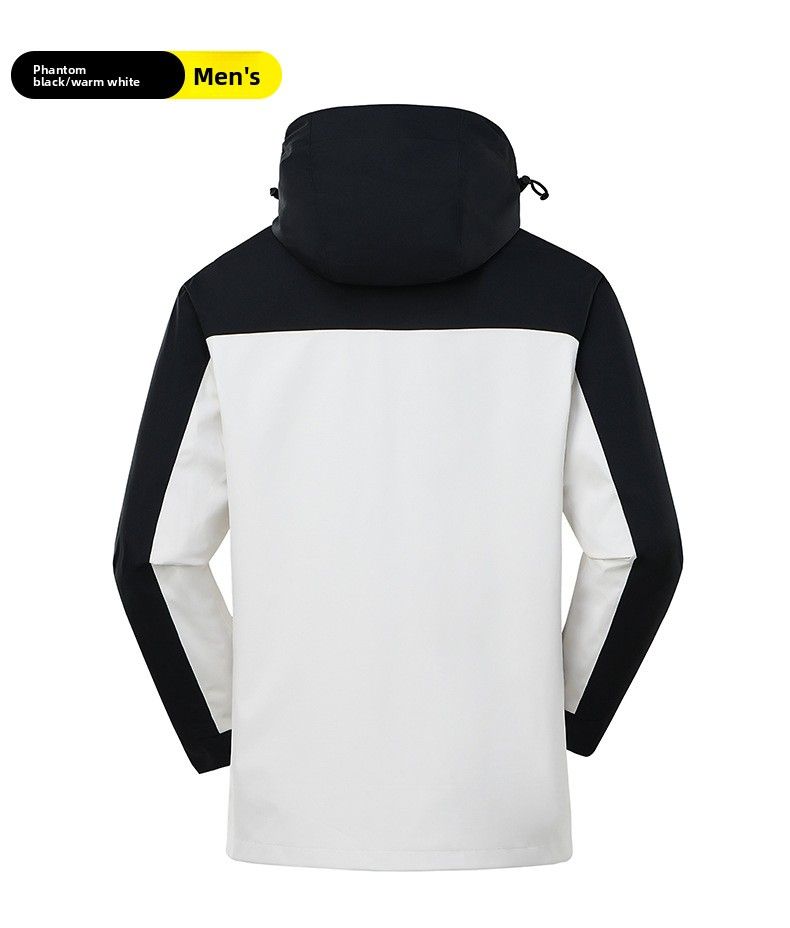 Giacca da trekking da viaggio calda foderata in pile, 3 in 1, antivento e impermeabile, da donna, per esterni, da uomo, Luo Tuo_voghion.com