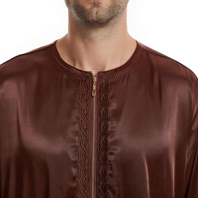 Herenkleding Herengewaden mode losse eenvoudige moslimkaftan_voghion.com