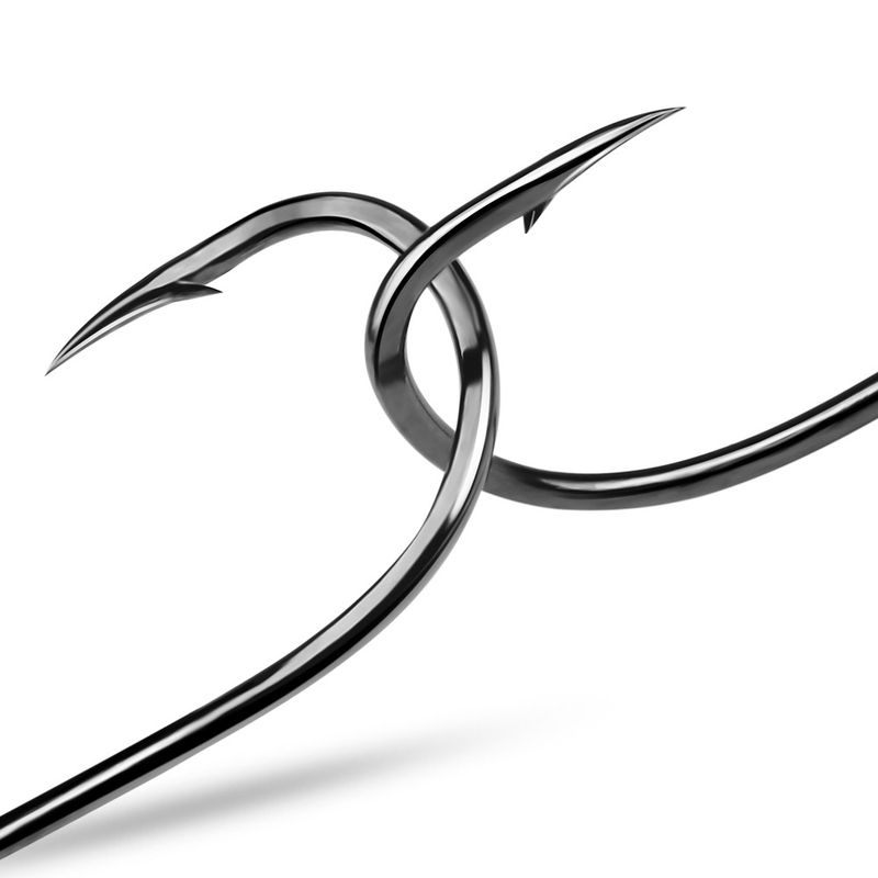 High Carbon Steel Octopus Crooked With Barbed Fish Bulk Cuttlefish Eagle Mouth Curved Handle Single Hook_voghion.com