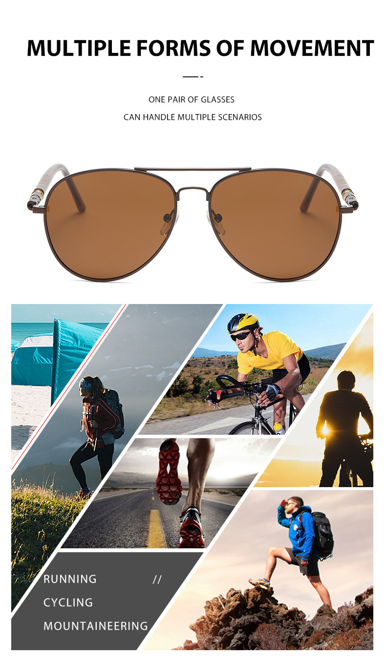 Celebrities Netroots with the same European and American hard man aviator toadstool driving street shooting HD polarized sunglasses_voghion.com