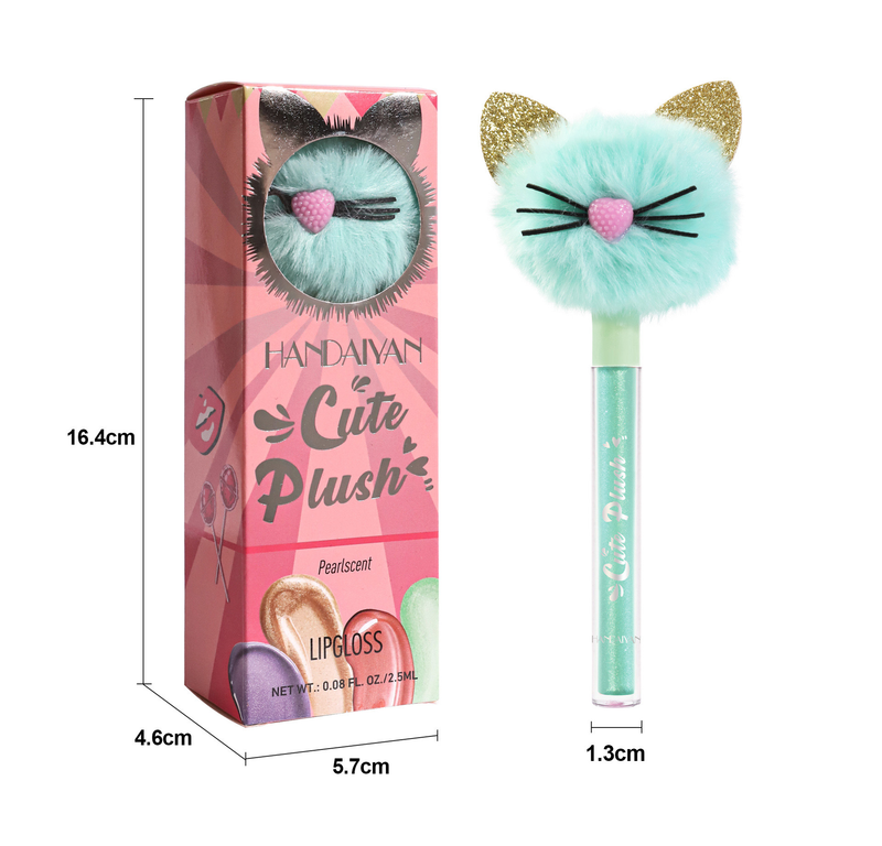 Süßer, glänzender Lipgloss mit Katzenmotiv, feuchtigkeitsspendender Lipgloss_voghion.com