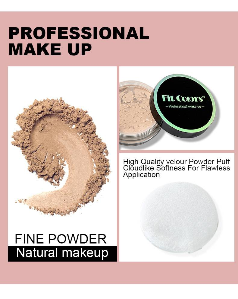 Poudre fixatrice de maquillage, correcteur, poudre libre tonifiante, brume Fine, pas facile à enlever_voghion.com