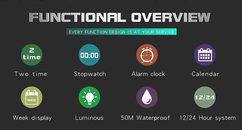 SANDA LED Digital Sport Watches 50m Waterproof Electronic Wristwatch Three Time Display Quartz Watch for Men Alarm Clock_voghion.com