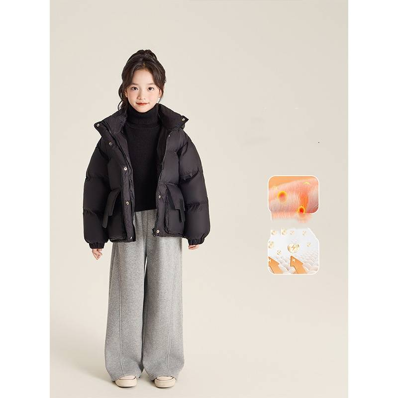 Pantaloni a gamba larga per bambini, casual, versatili, mini, spessi, per genitori e bambini_voghion.com