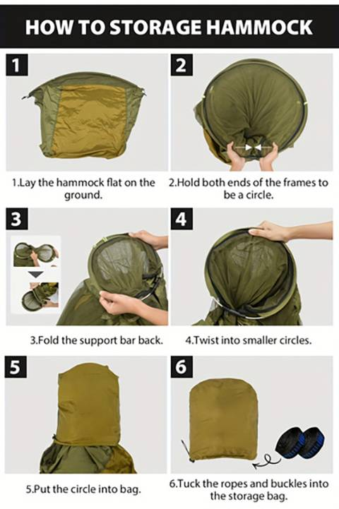 Hamaca de camping de doble capa, hecha de red de nailon 210D, con cremallera doble, resistente al sol y a los insectos, y con capacidad de carga de 227 kg._voghion.com