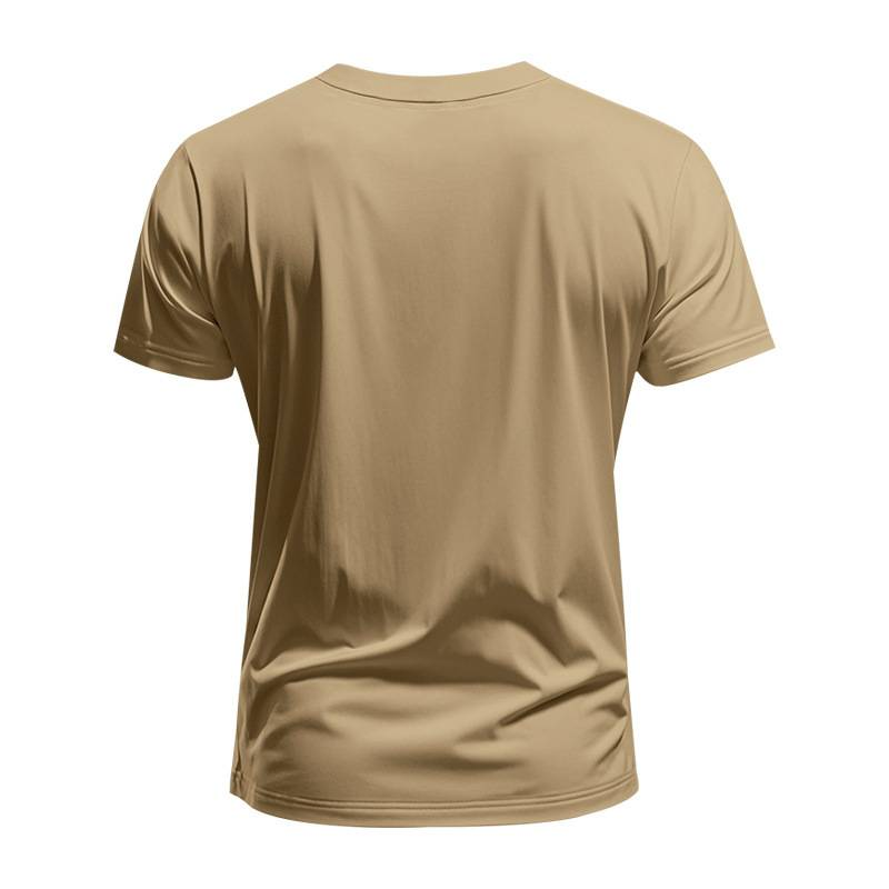 Trendiges, schnelltrocknendes, atmungsaktives, lässiges, sportliches und individuelles T-Shirt mit V-Ausschnitt für Herren im Frühling und Sommer_voghion.com