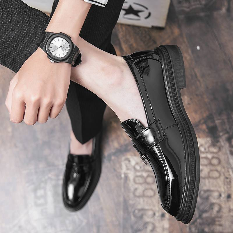 Shoes For Men Dress British Business Party Slip On Black Point Toe Fashion Casual Formal Suit Handmade Men Shoes_voghion.com