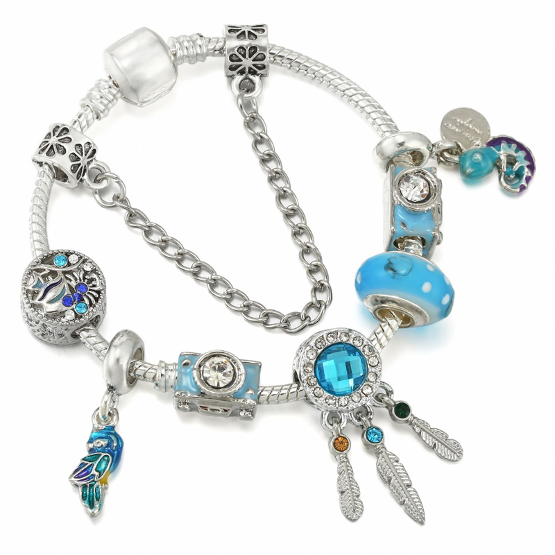 Traumfänger-Armband, DIY-Öl tropft, großes Loch, Perlenarmband mit eingelegtem Diamant, Liebesarmband, Geschenk für Freundinnen, Schmuck_voghion.com