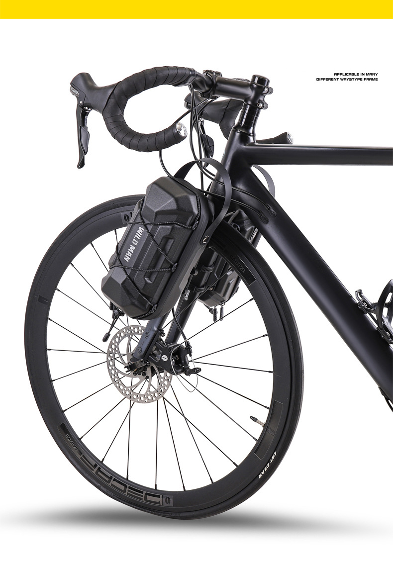 Borsa a sgancio rapido anteriore per monopattino elettrico, in EVA con guscio rigido, borsa per forcella anteriore per bicicletta, borsa pieghevole per manubrio anteriore_voghion.com