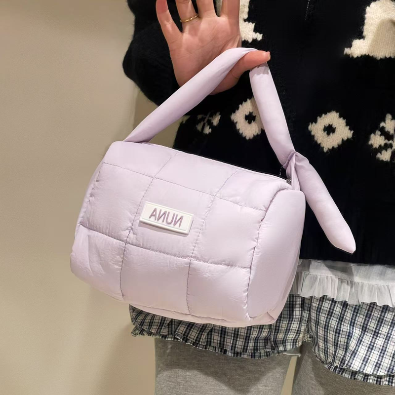 Neue Puff Candy Color Plüsch-Kosmetiktasche mit Ohren, High-End-Aufbewahrungstasche für Damen mit großer Kapazität und Nischendesign_voghion.com