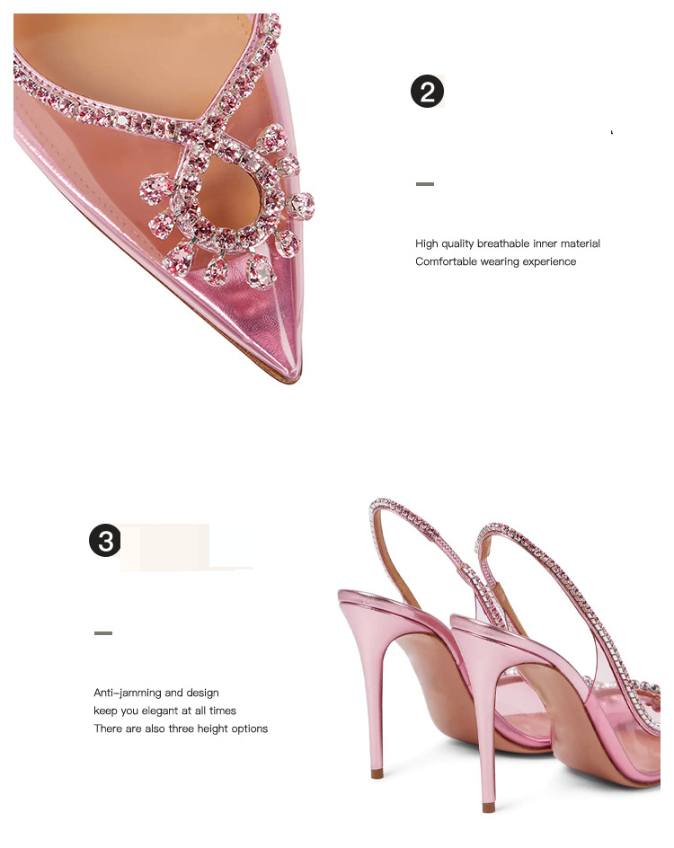 Scarpe da donna con strass, stile a punta, cintura trasparente, scarpe con tacco a spillo di tendenza alla moda_voghion.com