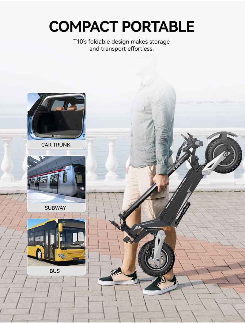 Bicicleta eléctrica OOTD T10 de dos ruedas, motor de 250 W, autonomía de 45 km, batería extraíble, resistencia al agua IPX4, certificación CE, EN15194, sillín cómodo para ciudad._voghion.com
