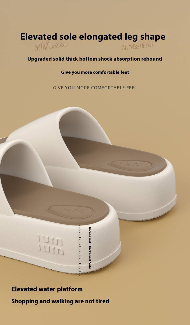 Kadın Fiyonklu Terlik - 3,5 cm Yükseklik, Nefes Alabilen EVA ve Kaymaz Tabanlı Tatlı ve Destekleyici Platform Terlikler (Gül Kırmızısı/Siyah/Haki/Yeşil)_voghion.com