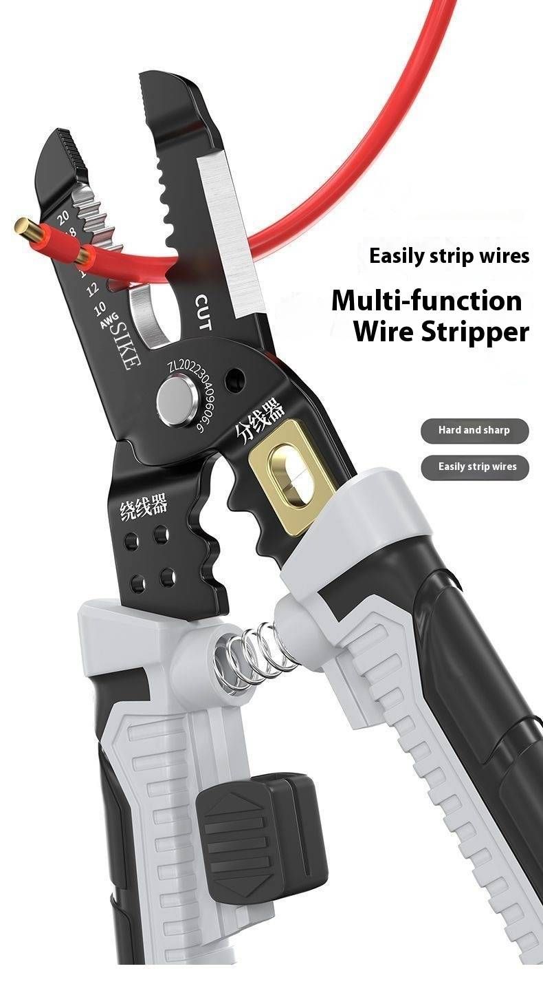 Professional Carbon Steel Wire Stripper - Durable & Precision Cable Stripping Tool For Electricians & DIY Enthusiasts_voghion.com