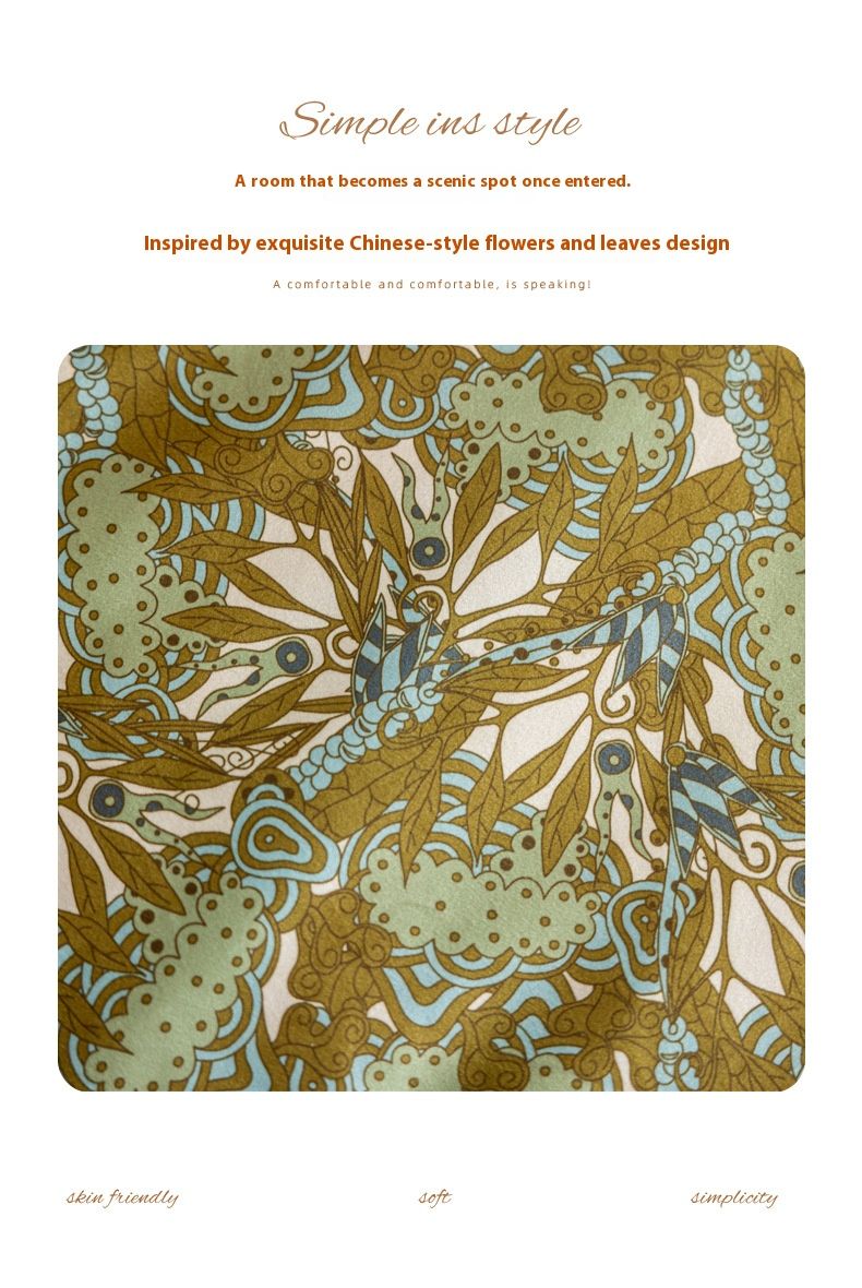 Polyester French-Style Chair Cushion – 45x45cm Washable Seat Pad With Floral Ruffles For Dining & Home Decor (Green Rabbitweed/Iris Design, Non-Slip)_voghion.com