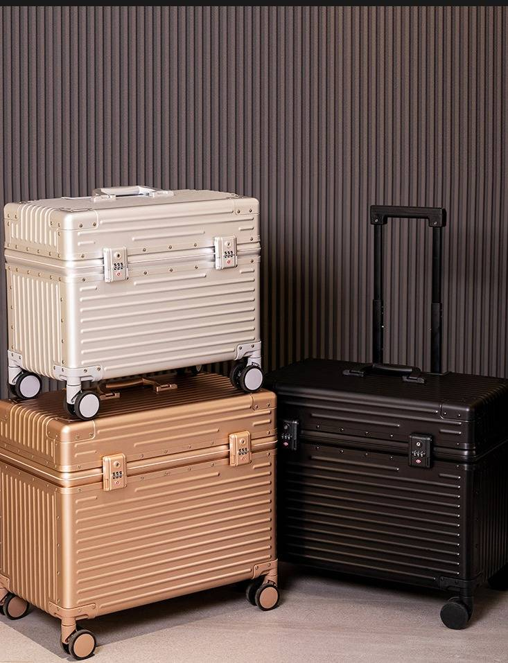 Professional Aluminum Magnesium Alloy Camera Rolling Case – 20 Inch Top Open Photography Suitcase With TSA Lock, Anti-Bacterial Lining_voghion.com