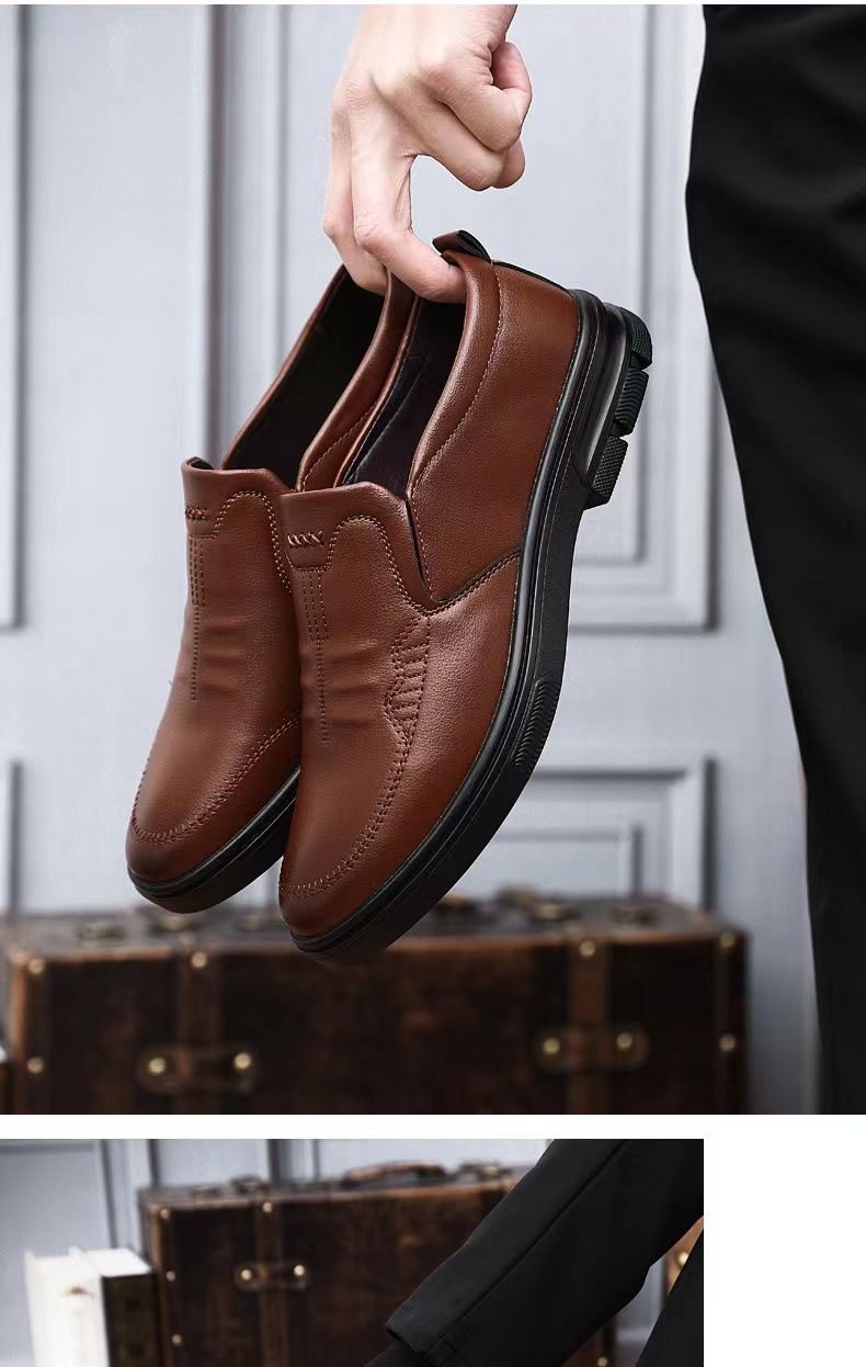 Autumn Men's Casual, Comfortable, Breathable And Tight-fitting British Solid Color Men's Shoes For Business_voghion.com