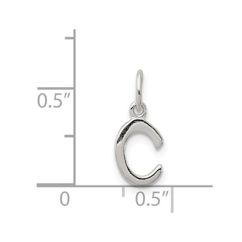 Sterling Silver Letter C Initial Charm_voghion.com