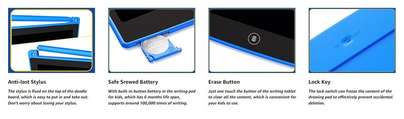 2-Pack LCD Writing Tablet For Kids - 8.5"/10" Color Screen Drawing Board With Stylus, Lightweight Doodle Pad For School, Travel & Office_voghion.com