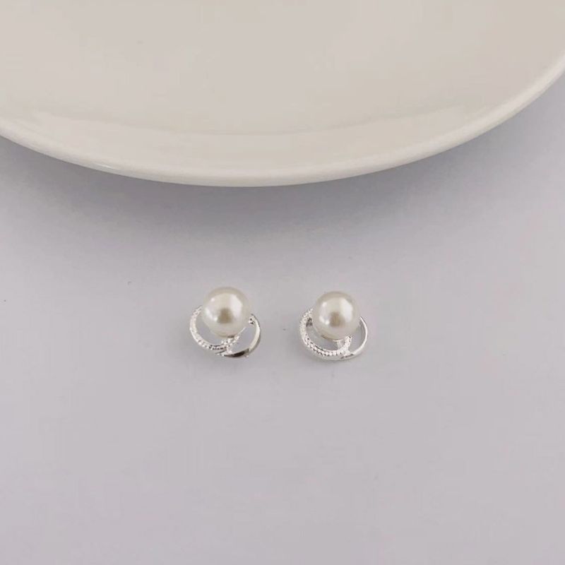 Set di collana di orecchini di perle, squisito set di tre pezzi di gioielli da sposa, accessori per abiti da banchetto di nozze_voghion.com