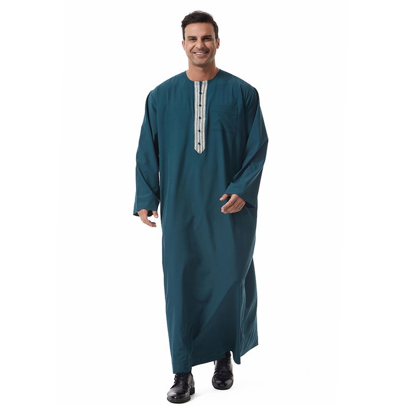 Herrenbekleidung Robe Langarm Spitze Langes Kleid Nationalität Kleidung_voghion.com