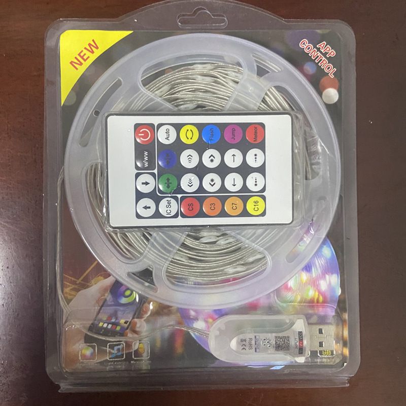 Tira de luces LED RGB USB de 10 m: IP67, resistente al agua, con aplicación inteligente y control remoto, luces decorativas que cambian de color para interiores y exteriores._voghion.com