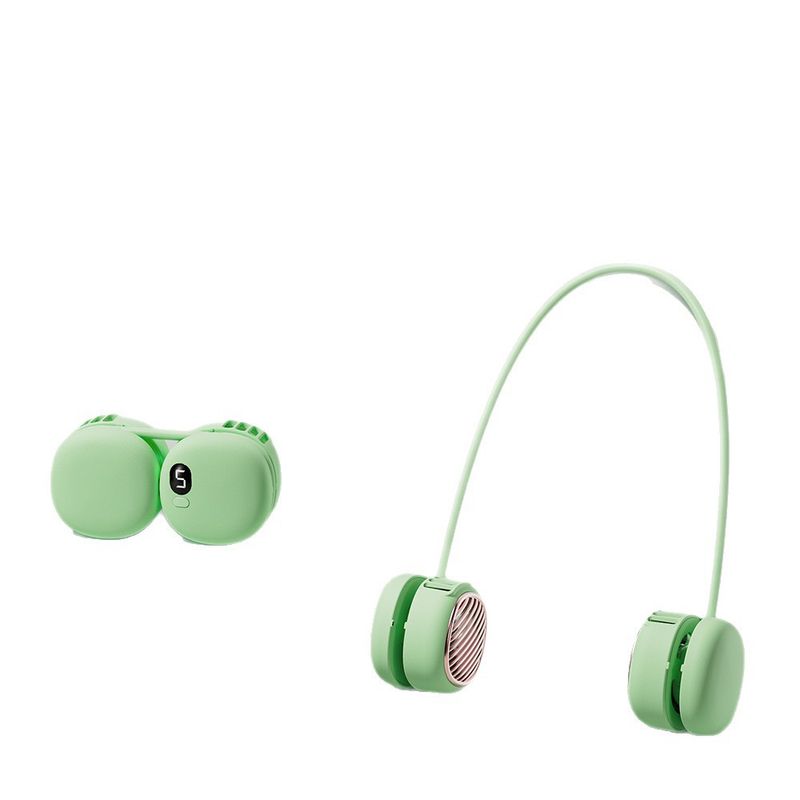 Novo modelo L21 com carregamento USB, prático para pendurar no pescoço, mini ventilador pequeno para estudantes e crianças ao ar livre_voghion.com