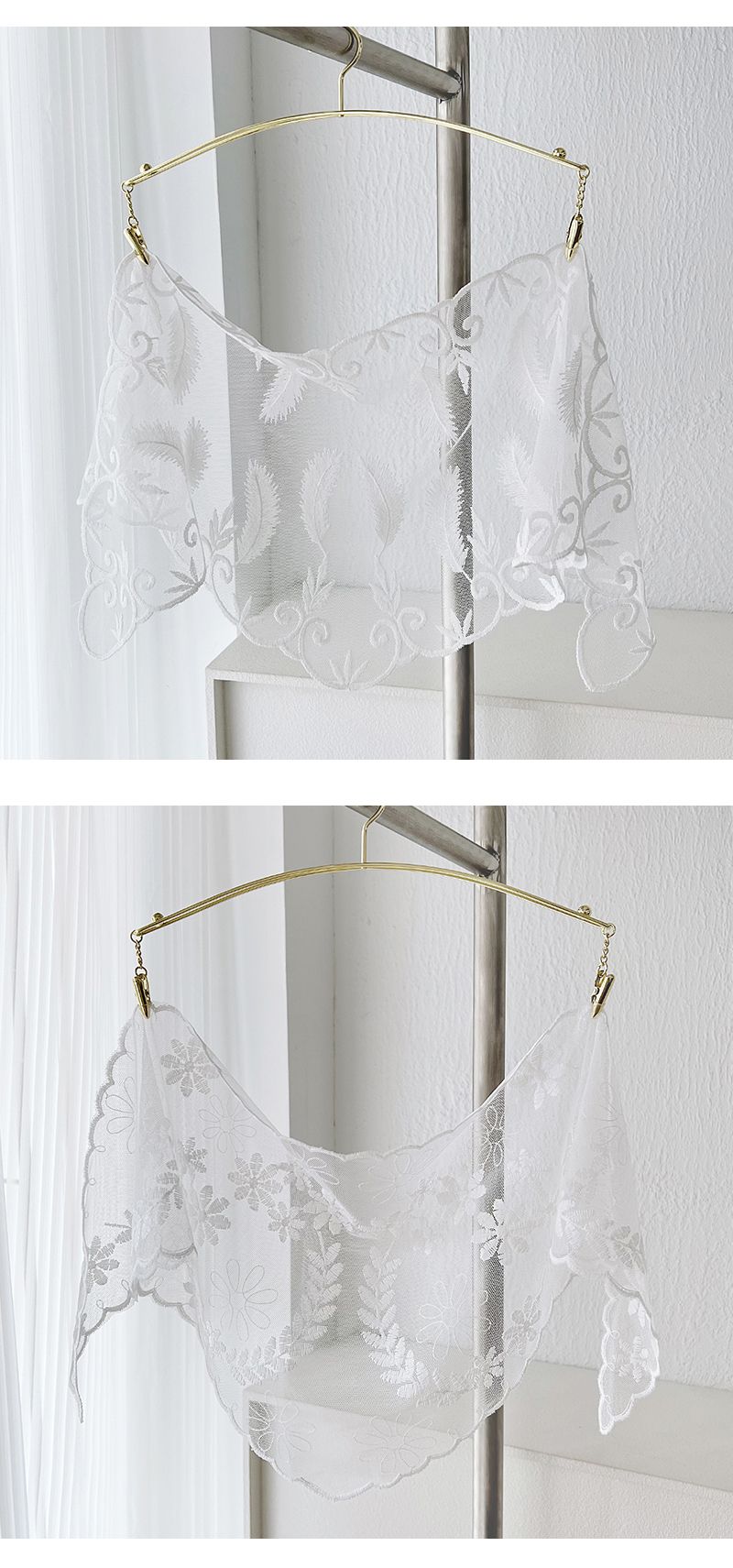 Vielseitiges Dreieckstuch aus französischer Spitze für Frühling und Sommer, neues weißes Super-Feen-Mädchen-Kopftuch, süßes Stirnband_voghion.com